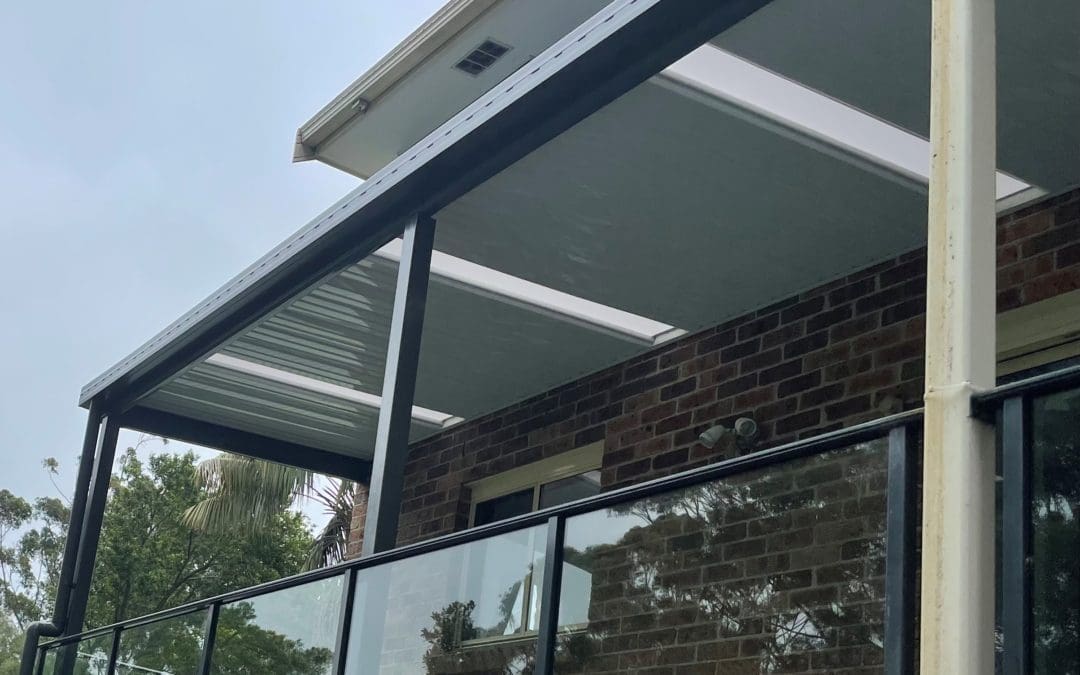 Two Colorbond Flat Pergolas with Skylights, Helensburgh