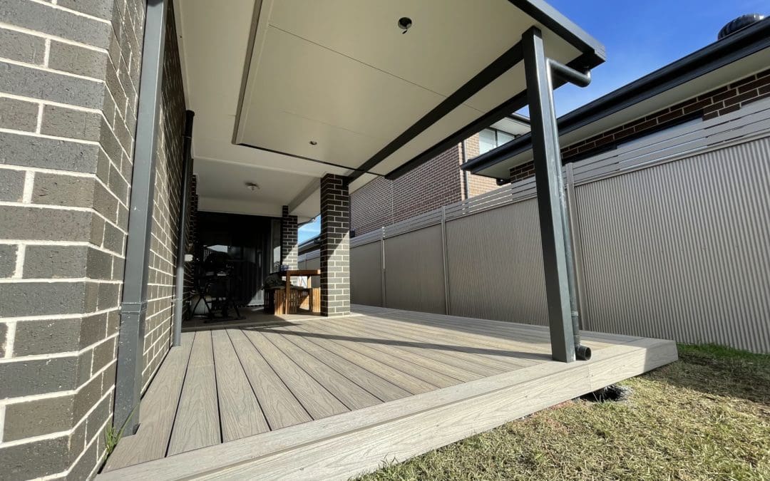 Flat Insulated Pergola with Composite Deck, Spring Farm 