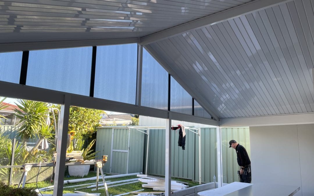 Colorbond Gable Pergola with Insulated Wall Panels, Albion Park