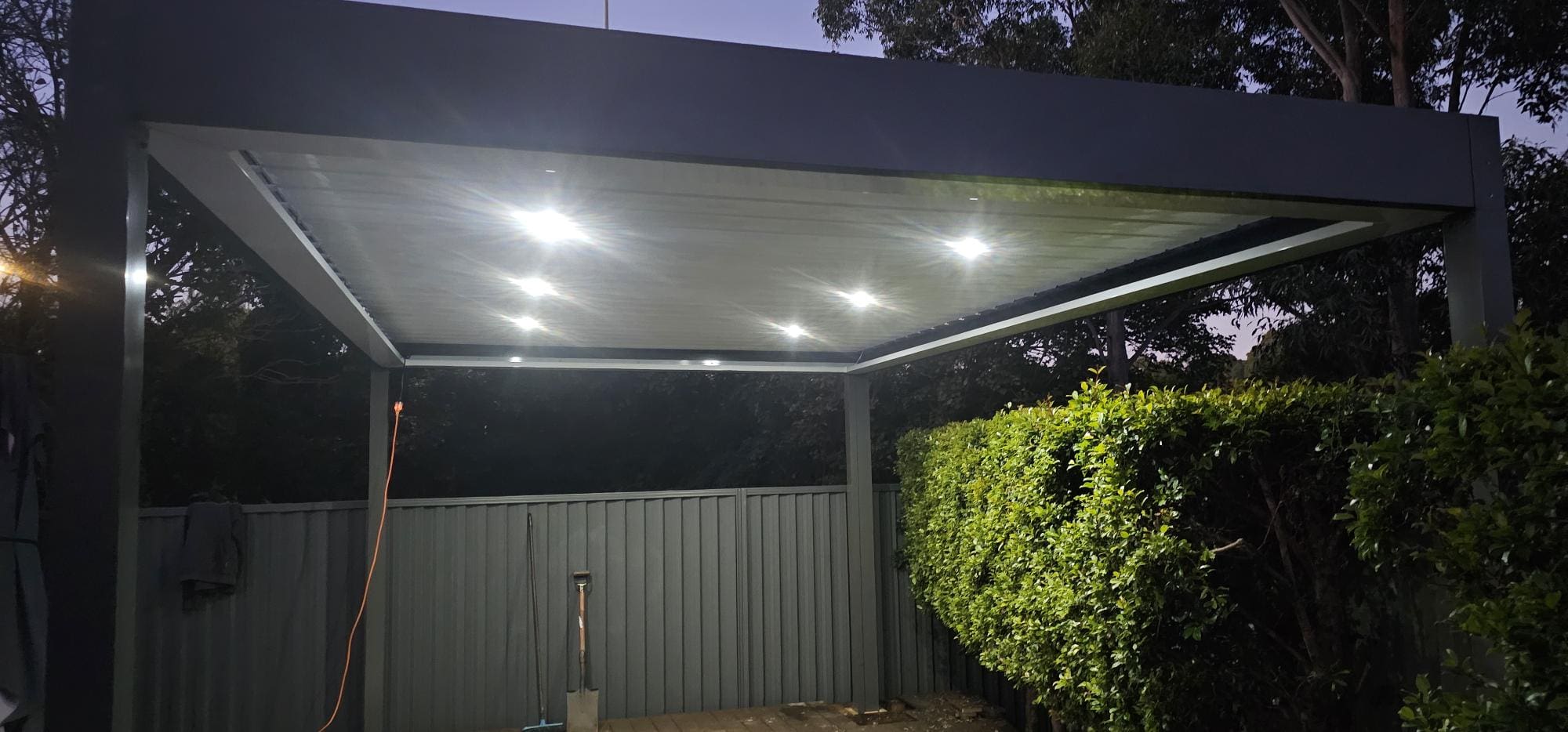 Double Gable Pergola with Merbau Posts Picton - NHIC